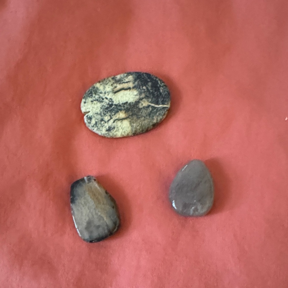 Set of Three Polished Stones for jewelry makers